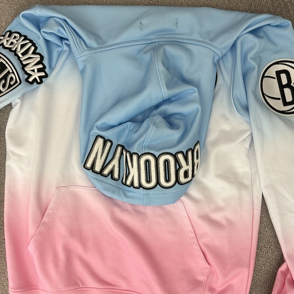 Brooklyn Nets Hoodie- Pink/Blue - Picture 2 of 3